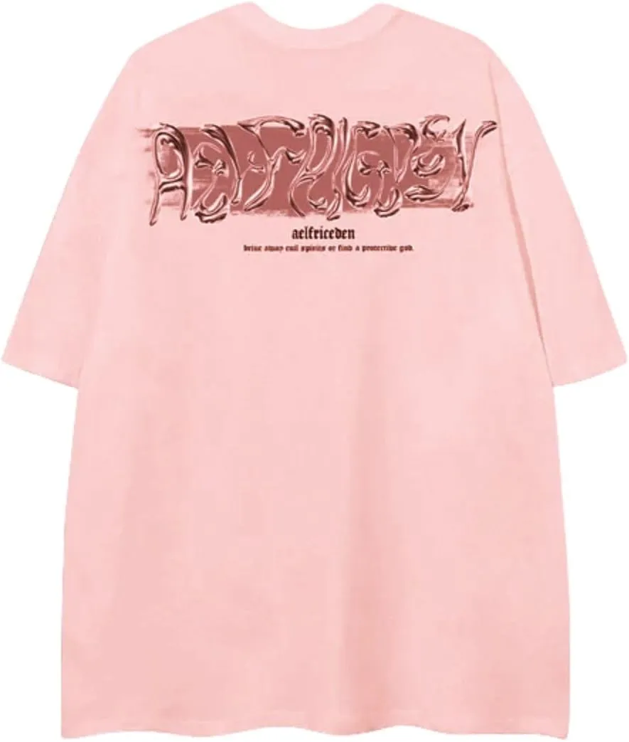 Aelfric Eden Metalic Graphic Tees Men Y2k Oversized T Shirts Women Vintage Tees Unisex Summer Tops