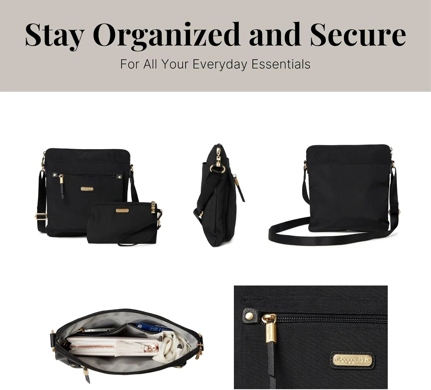 Baggallini Go Bagg with RFID Phone Wristlet