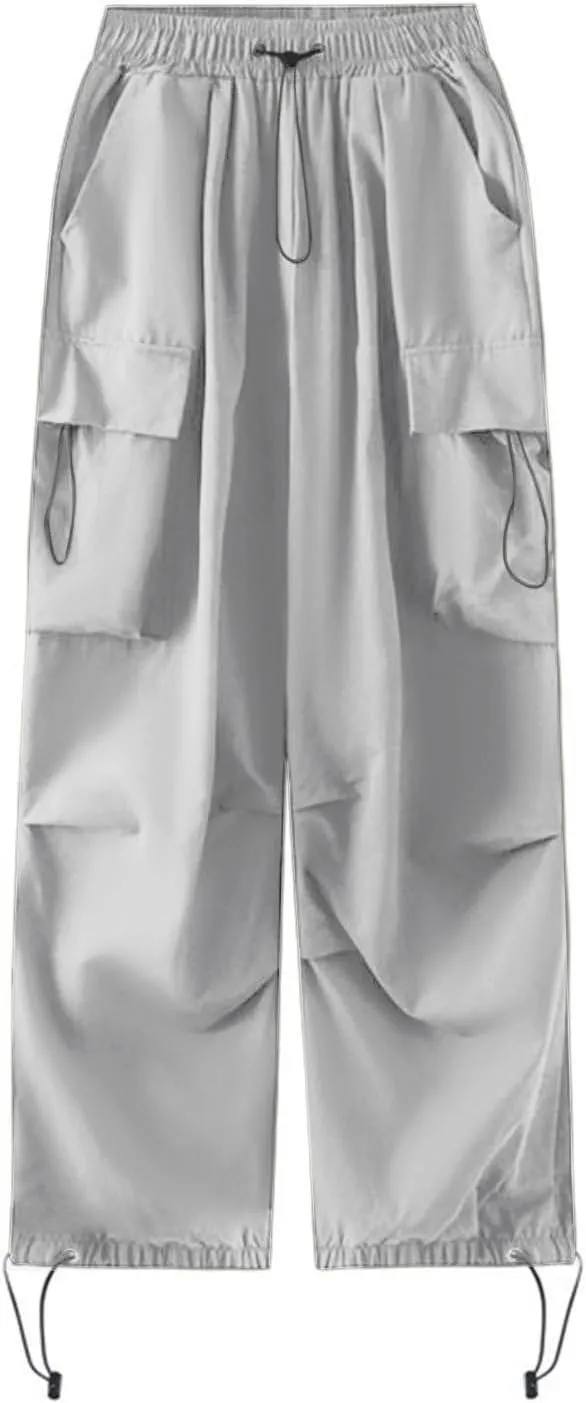 Baggy Cargo Pants Women Baggy Hiking Casual Cotton Work Pants Loose Fit Hip Hop with Multiple Pockets