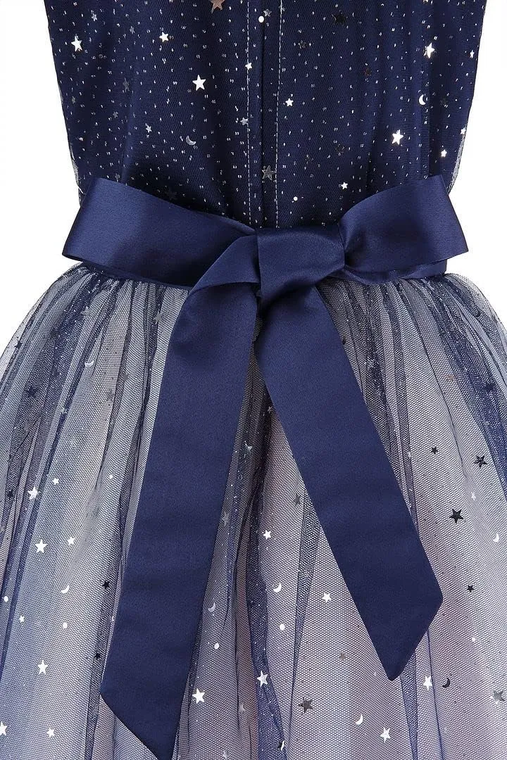 Bow Dream Flower Girl's Dress Sequins Tulle