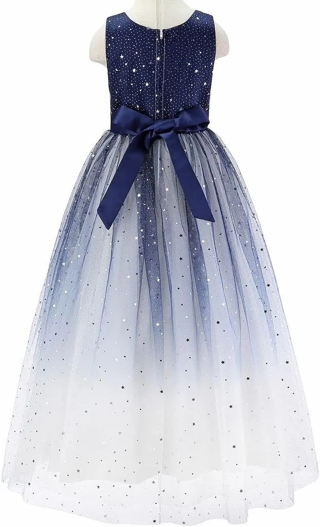 Bow Dream Flower Girl's Dress Sequins Tulle