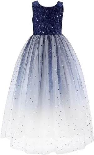 Bow Dream Flower Girl's Dress Sequins Tulle