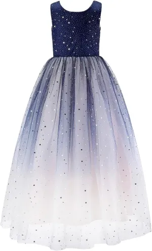 Bow Dream Flower Girl's Dress Sequins Tulle