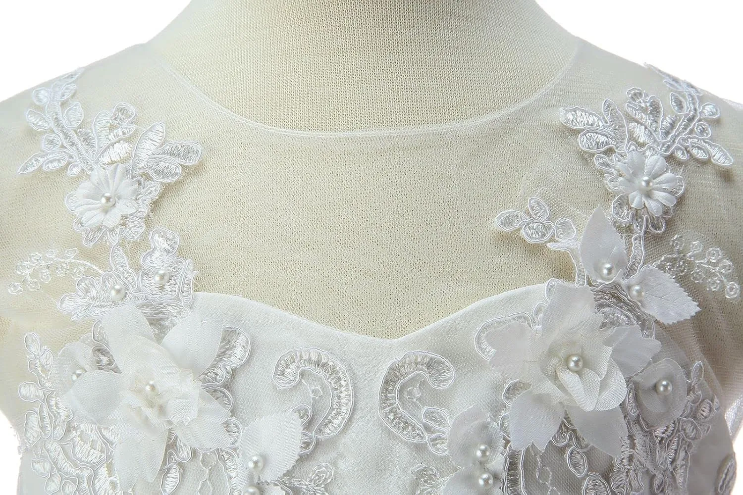 Bow Dream Rustic Bridesmaid Lace Sleeveless Flower Girl Dress
