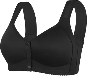 Bras for Older Women 2025 Breathable Bra No Underwire Front Closure Bra Plus Size Everyday Bra