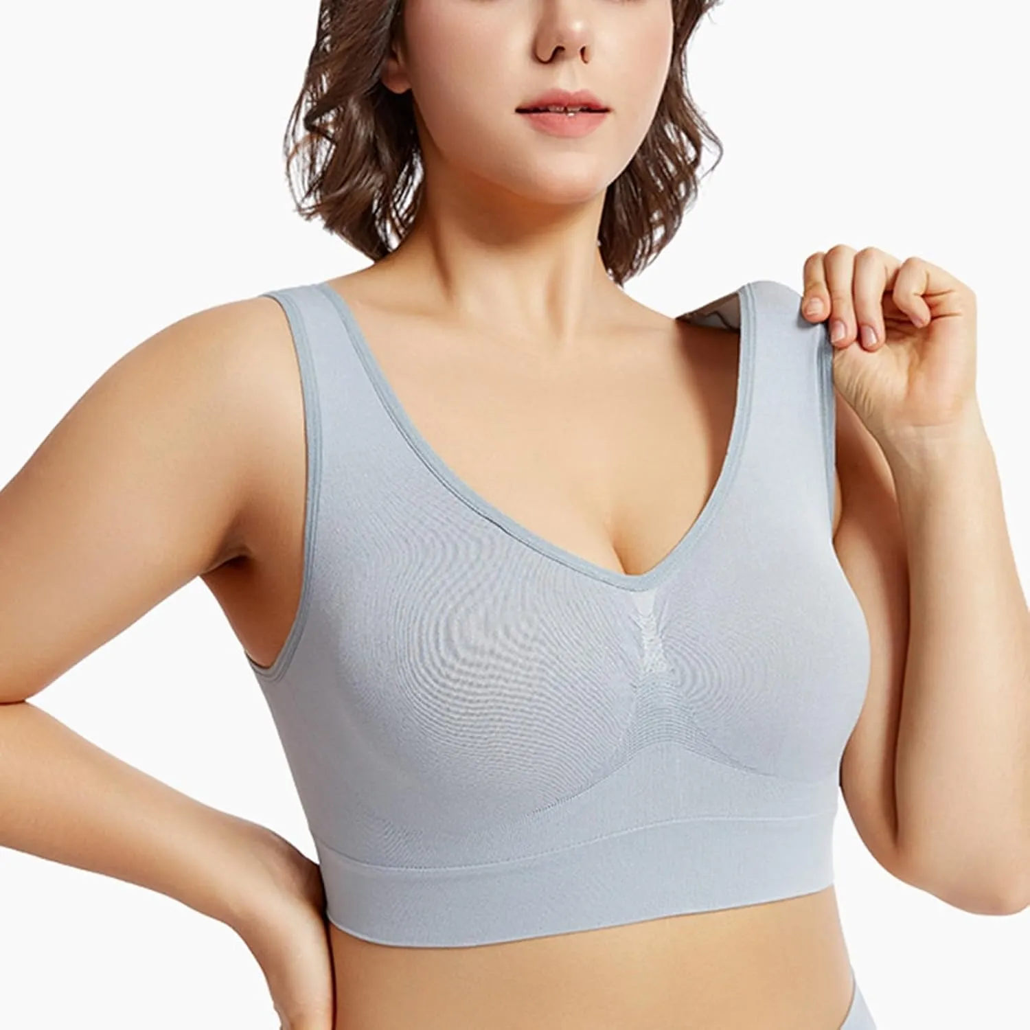 Breathable Sports Bras for Women 2025 Anti-Sagging Breasts Cool Liftup Air Bras Comfort Plus Size Wireless Yoga Bra