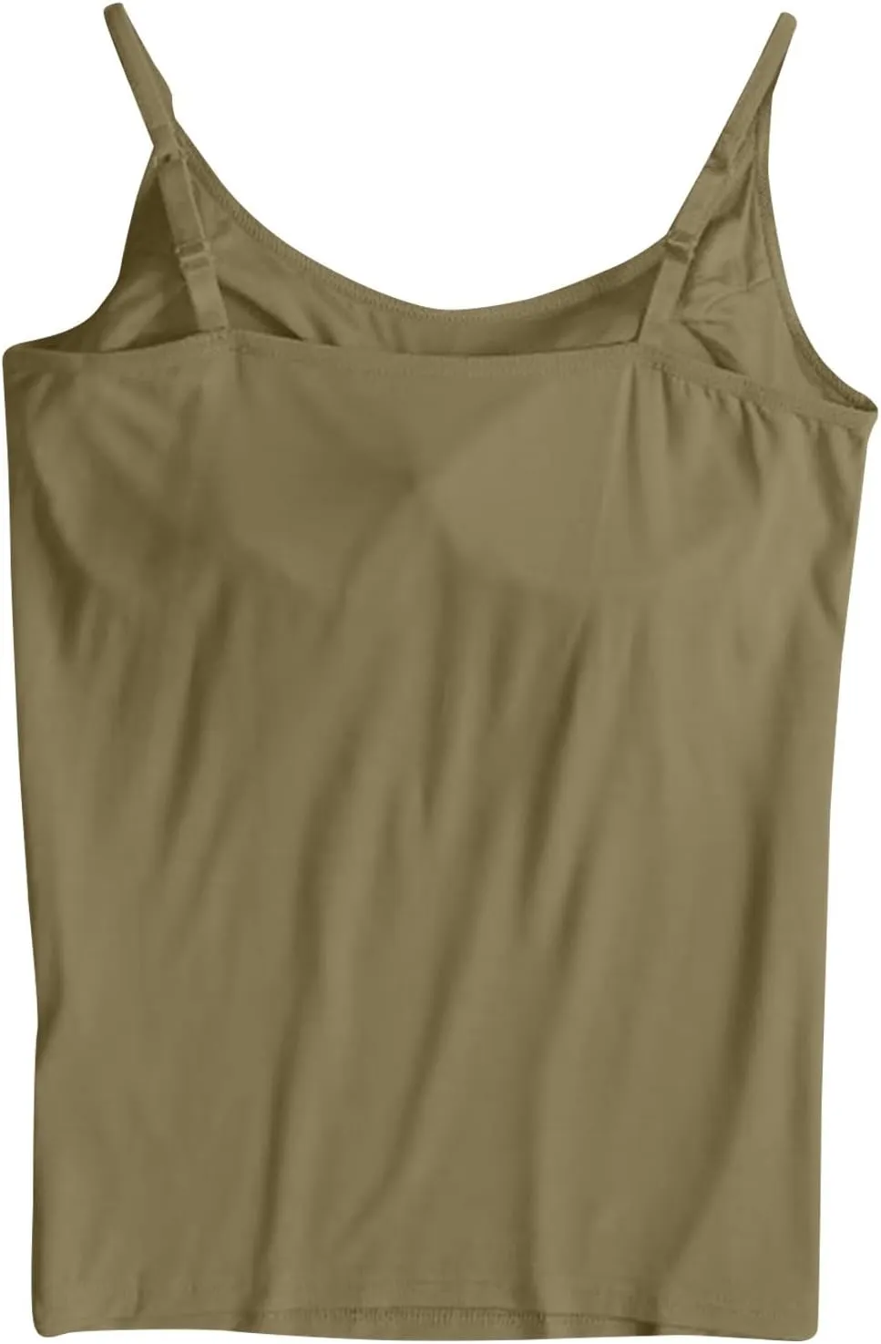 Camisole Tops for Women Built in Bra Adjustable Spaghetti Strap Workout Sport Shirts Basic Tank Layer Padded Bra