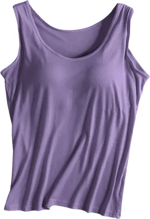 Camisole Tops for Women Built in Bra Spaghetti Strap Workout Yoga Shirts Basic Padded Tank Tops 2025 Summer Clothes