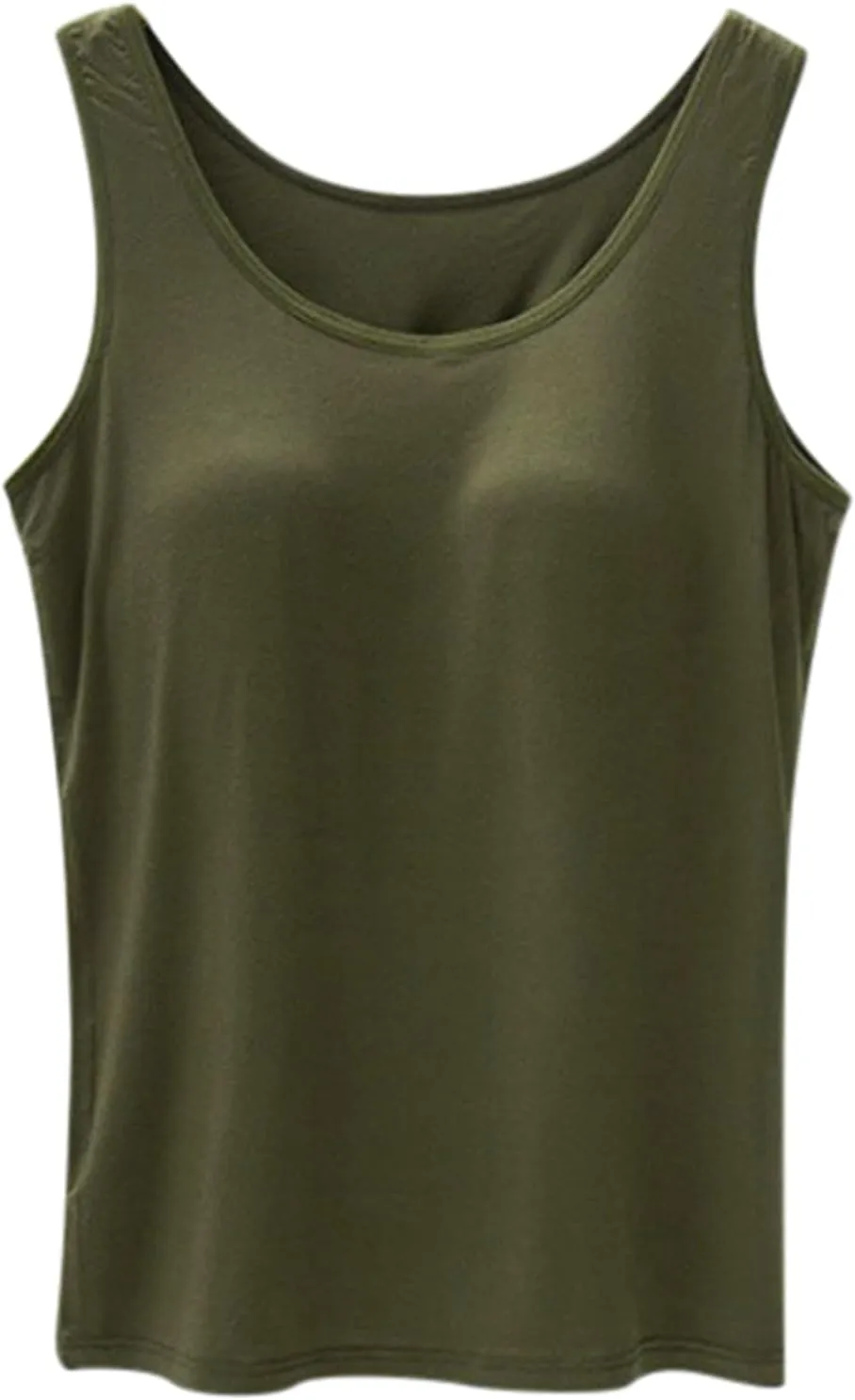 Camisole Tops for Women Built in Bra Spaghetti Strap Workout Yoga Shirts Basic Padded Tank Tops 2025 Summer Clothes