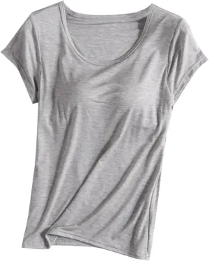 Cap Sleeve Tank Tops Women Trending Classic Solid Color Padded Crewneck Basic Going Outdoor Hiking T-Shirts