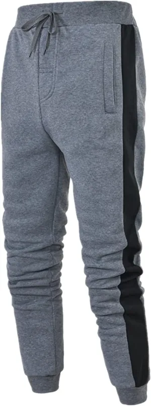 Cargo Pants for Men Relaxed Fit Outdoor Men's Heavyweight Fleece Cargo Sweatpants Stretch Elastic Waist Baggy Workout