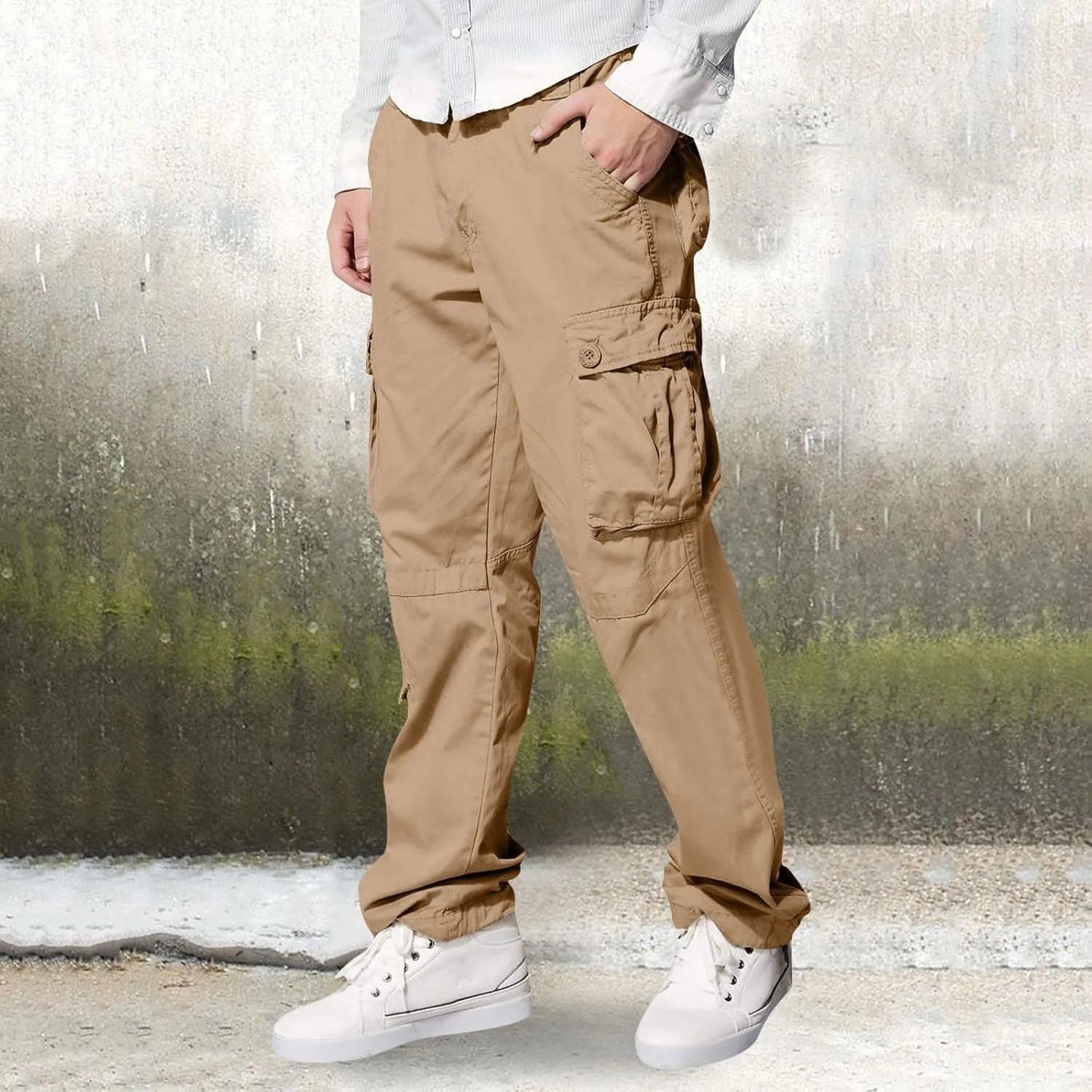 Cargo Sweatpants for Men Mens Lounge Pants Pants Work Pants Loose Fit Lightweight Workwear Casual Cargo Pull On Pants