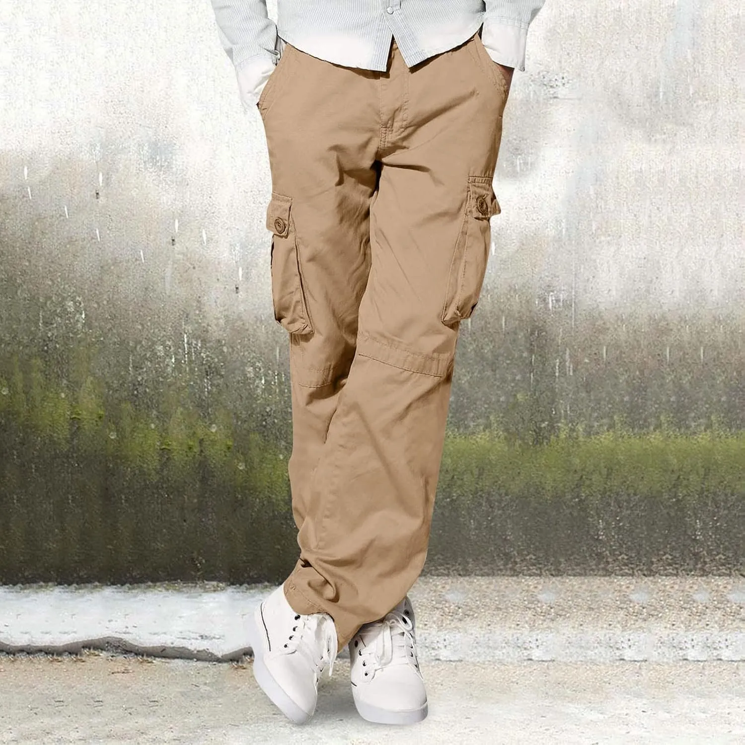 Cargo Sweatpants for Men Mens Lounge Pants Pants Work Pants Loose Fit Lightweight Workwear Casual Cargo Pull On Pants