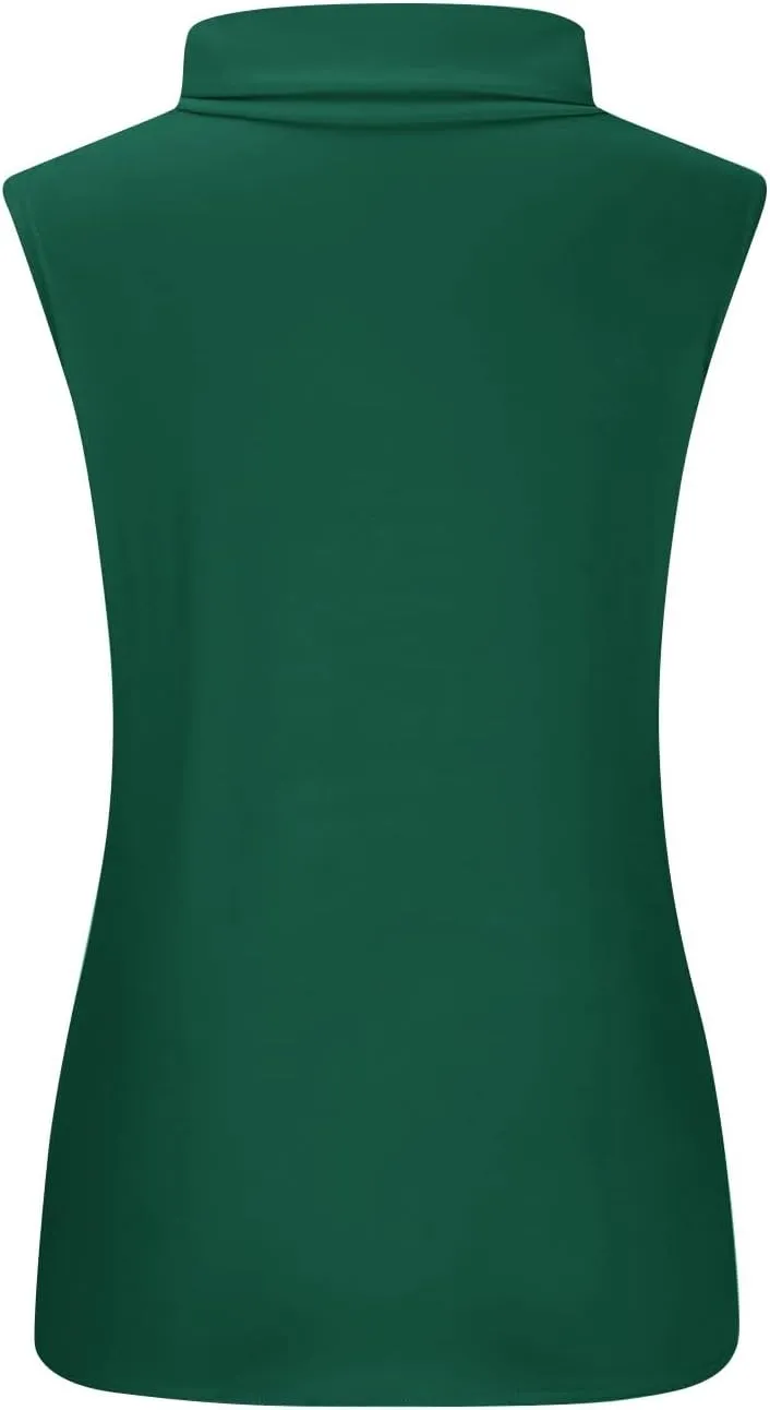 Compression Tanks for Women Work Sleeveless Layering Tops Slim Fit Turtleneck Summer Outfits