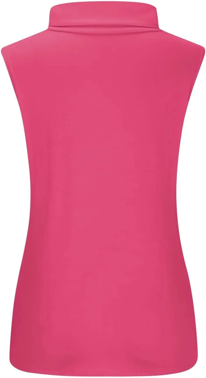Compression Tanks for Women Work Sleeveless Layering Tops Slim Fit Turtleneck Summer Outfits