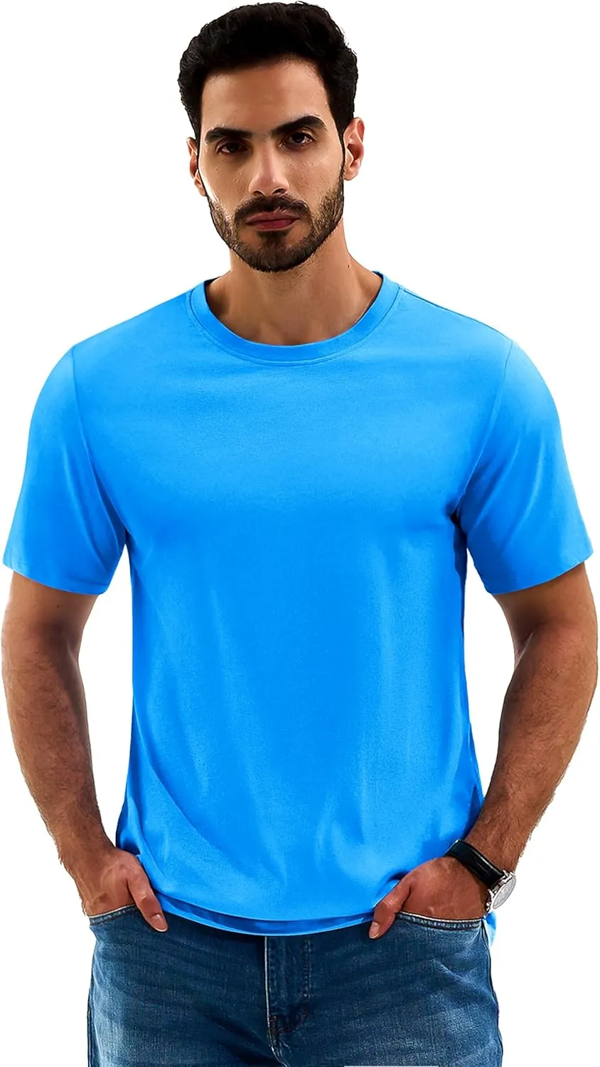 Cotrasen Men's T Shirts Cotton Short Sleeve Shirts for Men Casual Crew Neck Basic T-Shirts Summer Soft Comfort Tee Shirts