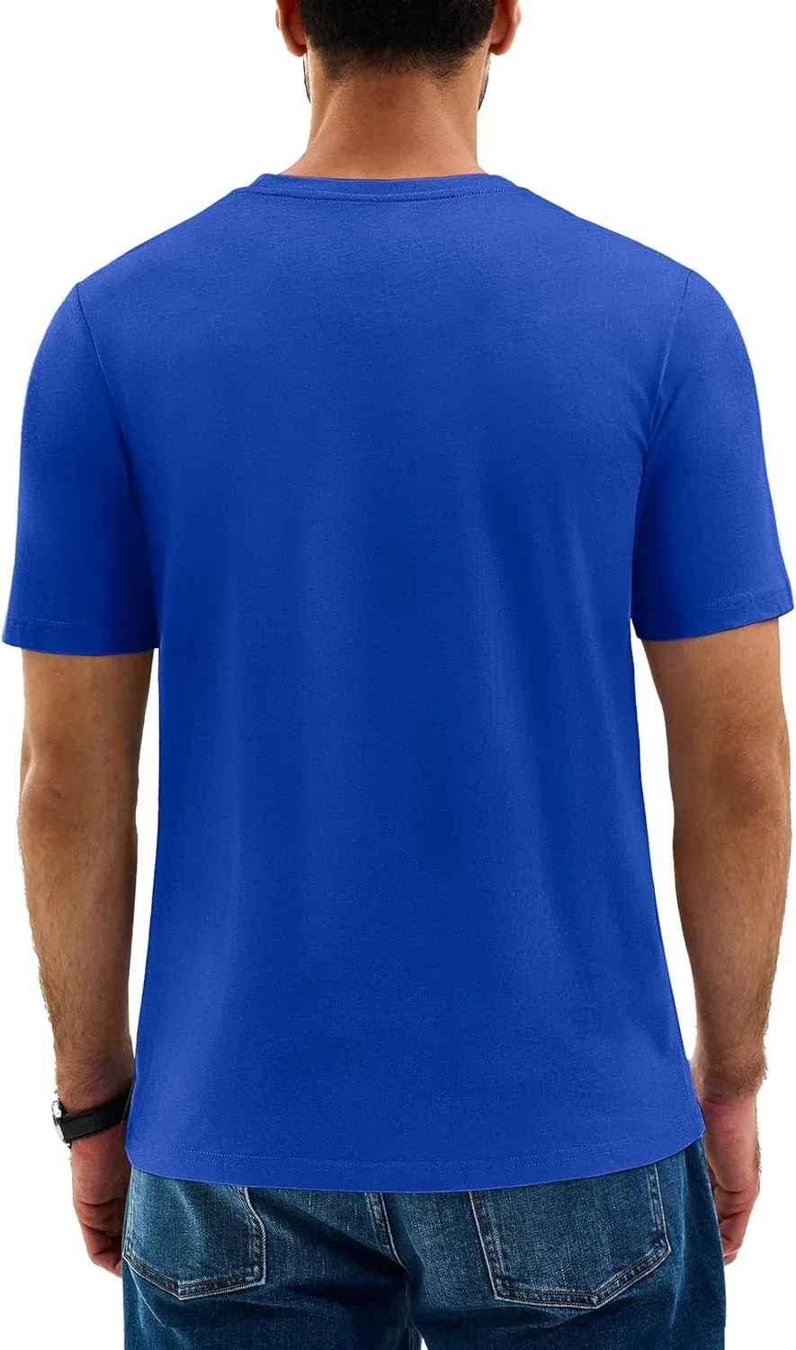 Cotrasen Men's T Shirts Cotton Short Sleeve Shirts for Men Casual Crew Neck Basic T-Shirts Summer Soft Comfort Tee Shirts