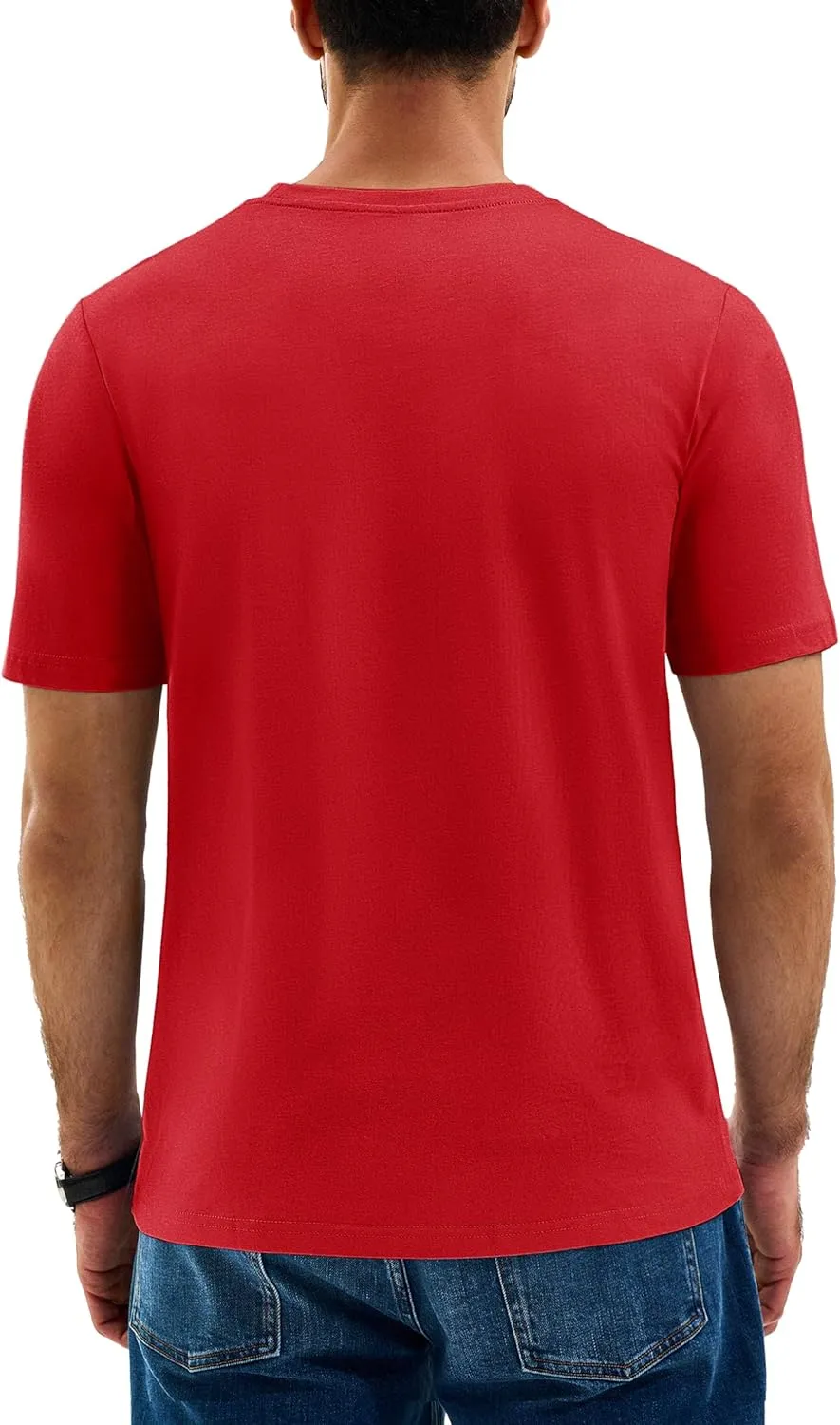 Cotrasen Men's T Shirts Cotton Short Sleeve Shirts for Men Casual Crew Neck Basic T-Shirts Summer Soft Comfort Tee Shirts