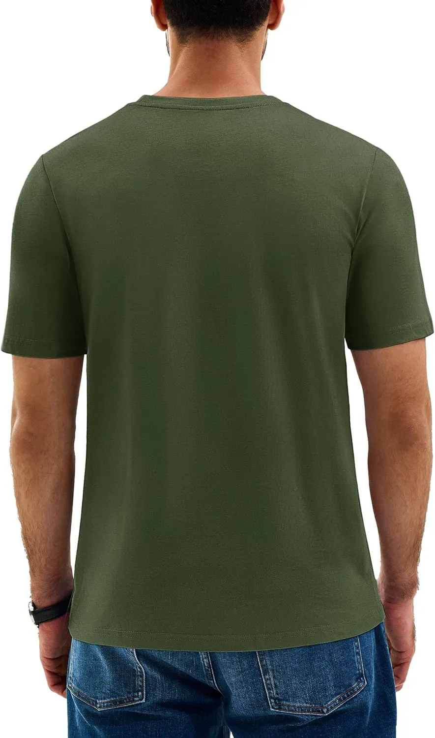 Cotrasen Men's T Shirts Cotton Short Sleeve Shirts for Men Casual Crew Neck Basic T-Shirts Summer Soft Comfort Tee Shirts