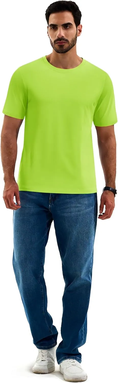 Cotrasen Men's T Shirts Cotton Short Sleeve Shirts for Men Casual Crew Neck Basic T-Shirts Summer Soft Comfort Tee Shirts