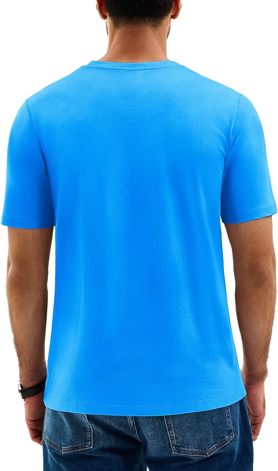 Cotrasen Men's T Shirts Cotton Short Sleeve Shirts for Men Casual Crew Neck Basic T-Shirts Summer Soft Comfort Tee Shirts