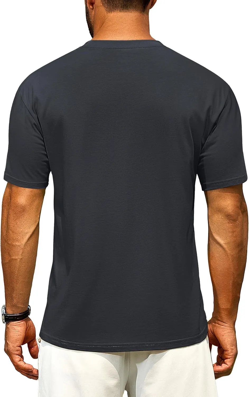Cotrasen Men's T Shirts Cotton Short Sleeve Shirts for Men Soft Comfort Crew Neck T-Shirts Casual Fashion Summer Tee Shirts