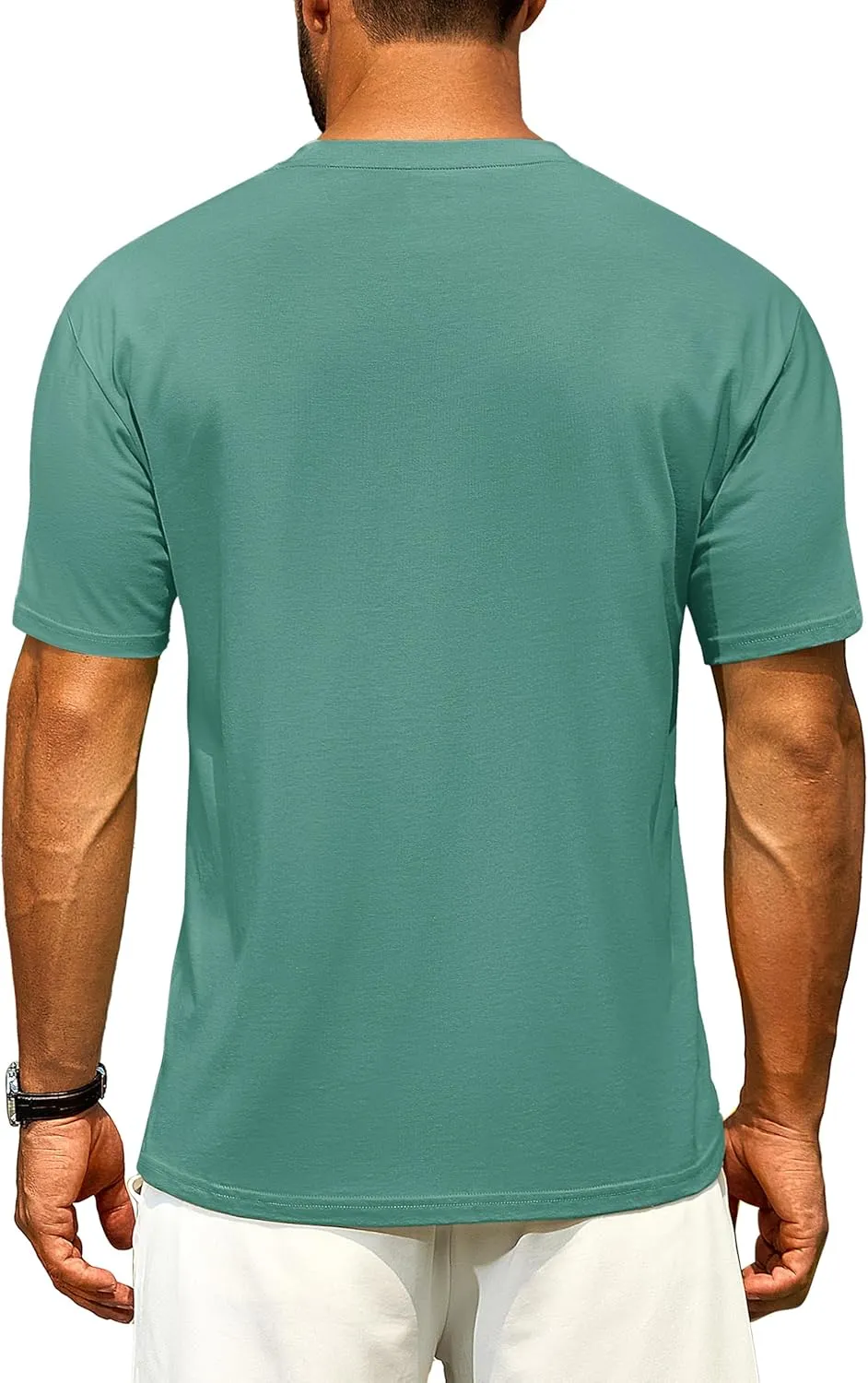Cotrasen Men's T Shirts Cotton Short Sleeve Shirts for Men Soft Comfort Crew Neck T-Shirts Casual Fashion Summer Tee Shirts