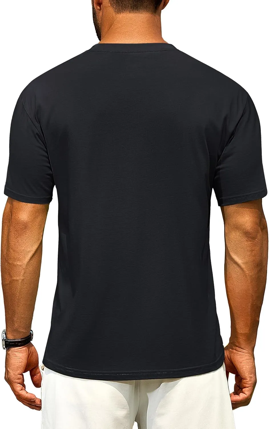 Cotrasen Men's T Shirts Cotton Short Sleeve Shirts for Men Soft Comfort Crew Neck T-Shirts Casual Fashion Summer Tee Shirts