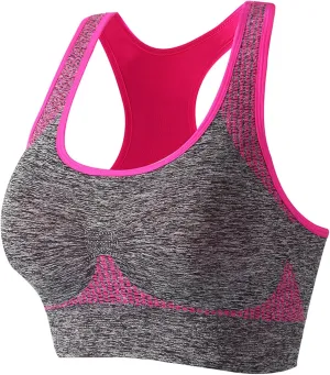 Cotton Sports Bras for Women High Support Large Bust Shockproof Gathering Wirefree No Underwire Quick Dry Underwear