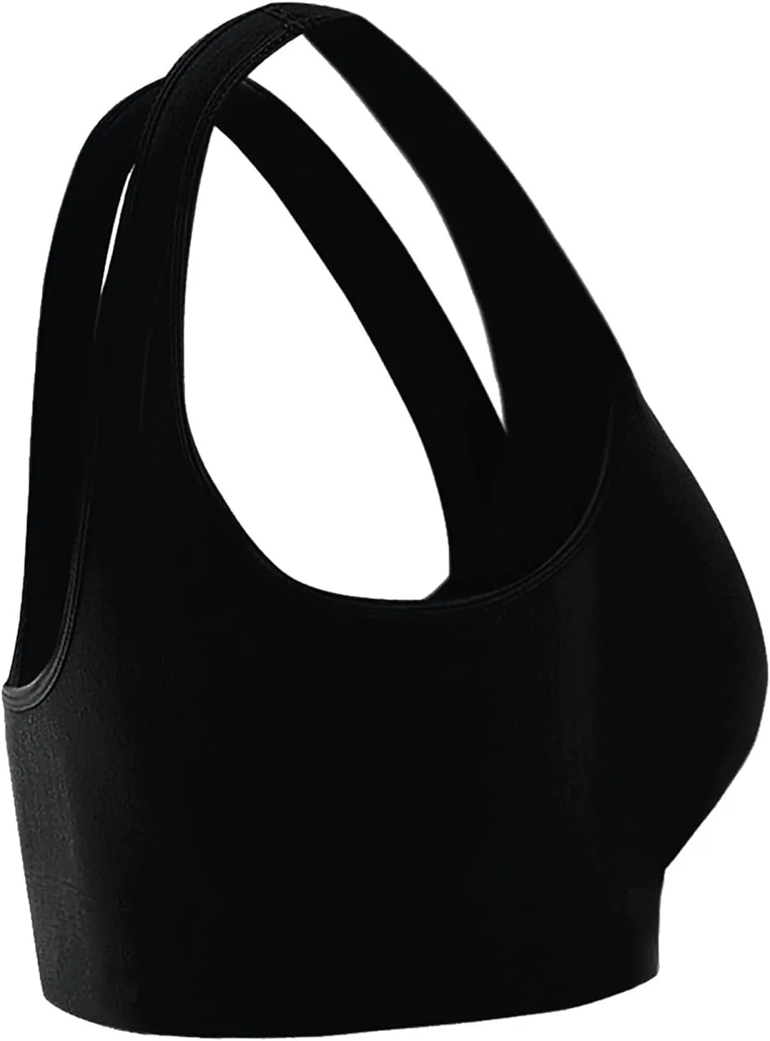 Ctreela Women's Built Up Tank Style Sports Bra, 3 Pack Cami Workout Bras, Seamless Comfortable Sports Bra for Gym Work Sleep