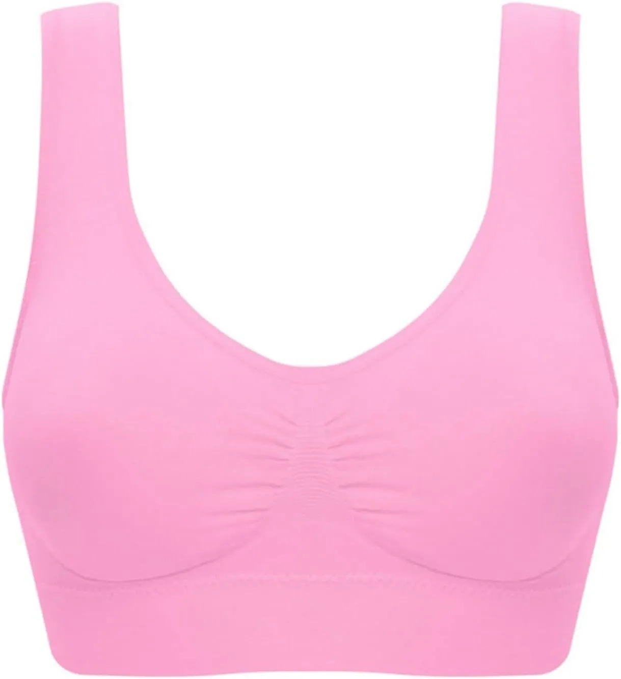 Ctreela Women's Built Up Tank Style Sports Bra, 3 Pack Cami Workout Bras, Seamless Comfortable Sports Bra for Gym Work Sleep