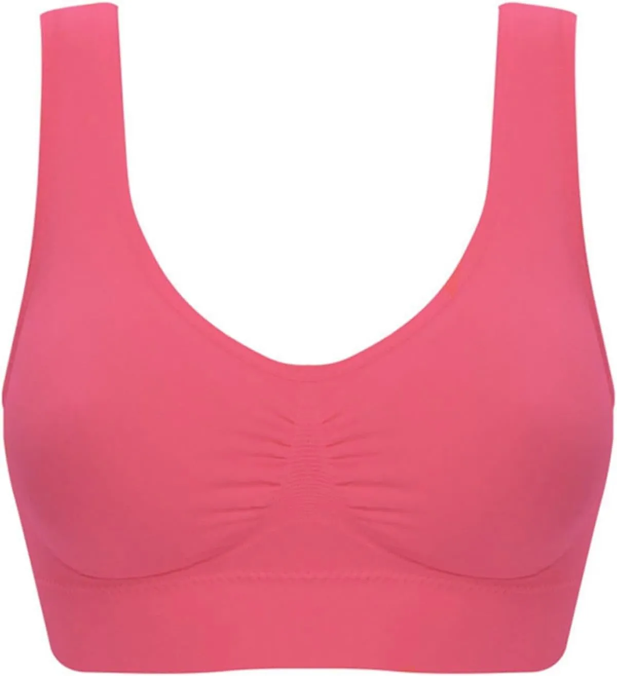Ctreela Women's Built Up Tank Style Sports Bra, 3 Pack Cami Workout Bras, Seamless Comfortable Sports Bra for Gym Work Sleep
