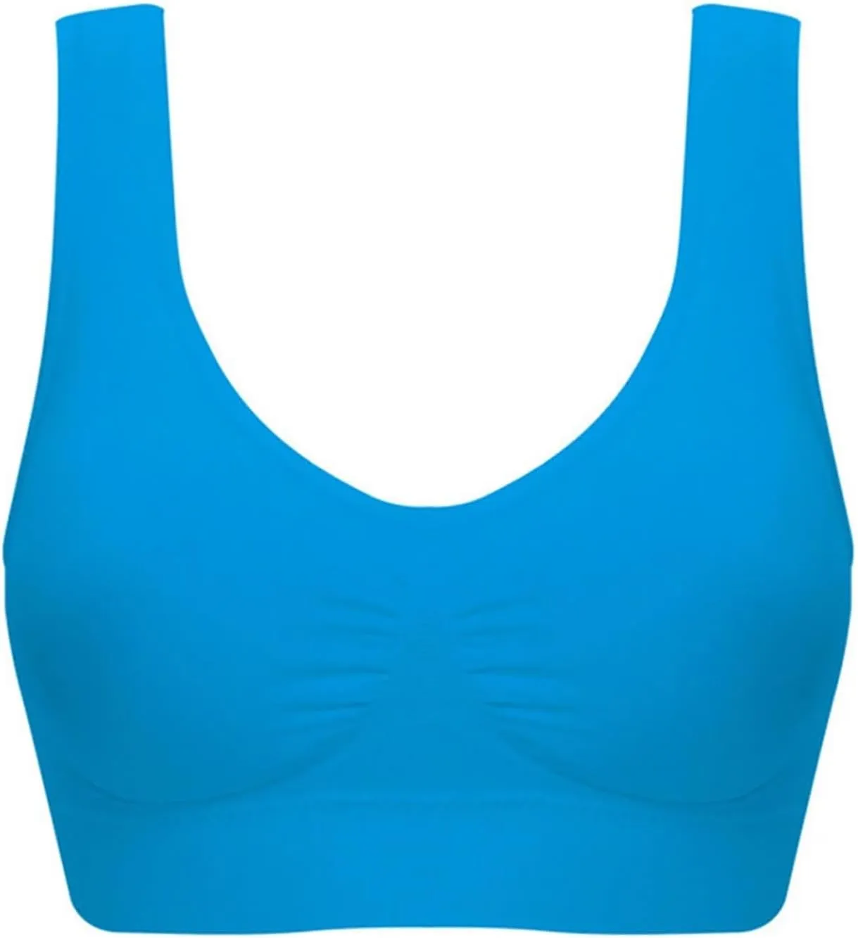 Ctreela Women's Built Up Tank Style Sports Bra, 3 Pack Cami Workout Bras, Seamless Comfortable Sports Bra for Gym Work Sleep