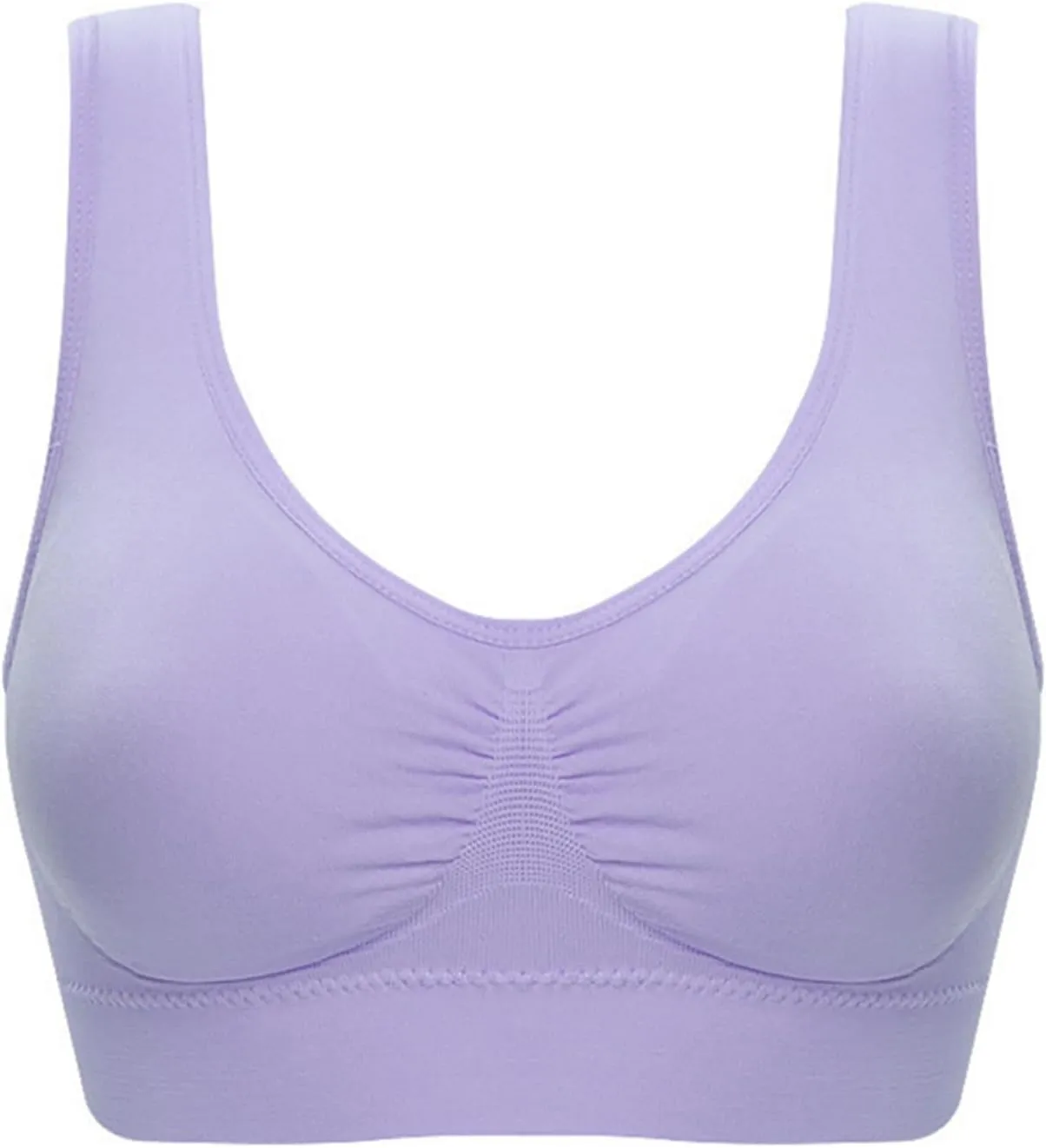 Ctreela Women's Built Up Tank Style Sports Bra, 3 Pack Cami Workout Bras, Seamless Comfortable Sports Bra for Gym Work Sleep