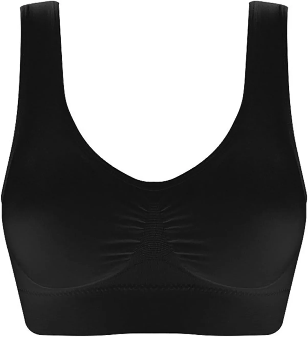 Ctreela Women's Built Up Tank Style Sports Bra, 3 Pack Cami Workout Bras, Seamless Comfortable Sports Bra for Gym Work Sleep
