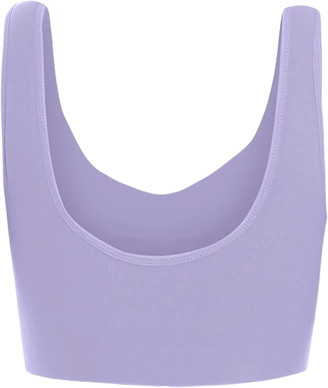 Ctreela Women's Built Up Tank Style Sports Bra, 3 Pack Cami Workout Bras, Seamless Comfortable Sports Bra for Gym Work Sleep