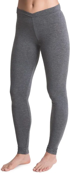 Cuddl Duds Softwear with Stretch Leggings for Women - Soft Lightweight Base Layer Tights - Mid Rise Crossover Waistband
