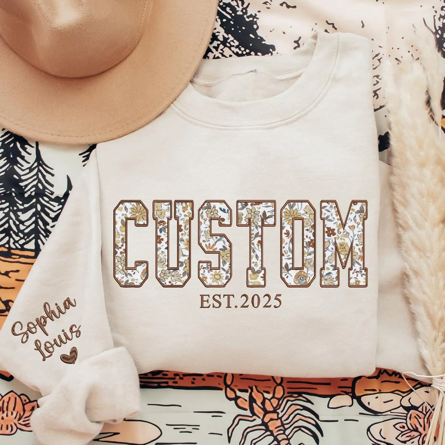Custom Mama Applique Sweatshirt, Personalized Mama Embroidered Sweatshirt, Christmas, New Mom Gift