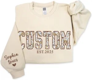 Custom Mama Applique Sweatshirt, Personalized Mama Embroidered Sweatshirt, Christmas, New Mom Gift