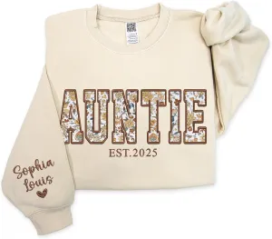 Custom Mama Applique Sweatshirt, Personalized Mama Embroidered Sweatshirt, Christmas, New Mom Gift