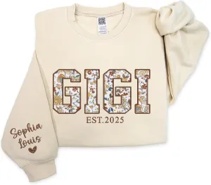 Custom Mama Applique Sweatshirt, Personalized Mama Embroidered Sweatshirt, Christmas, New Mom Gift