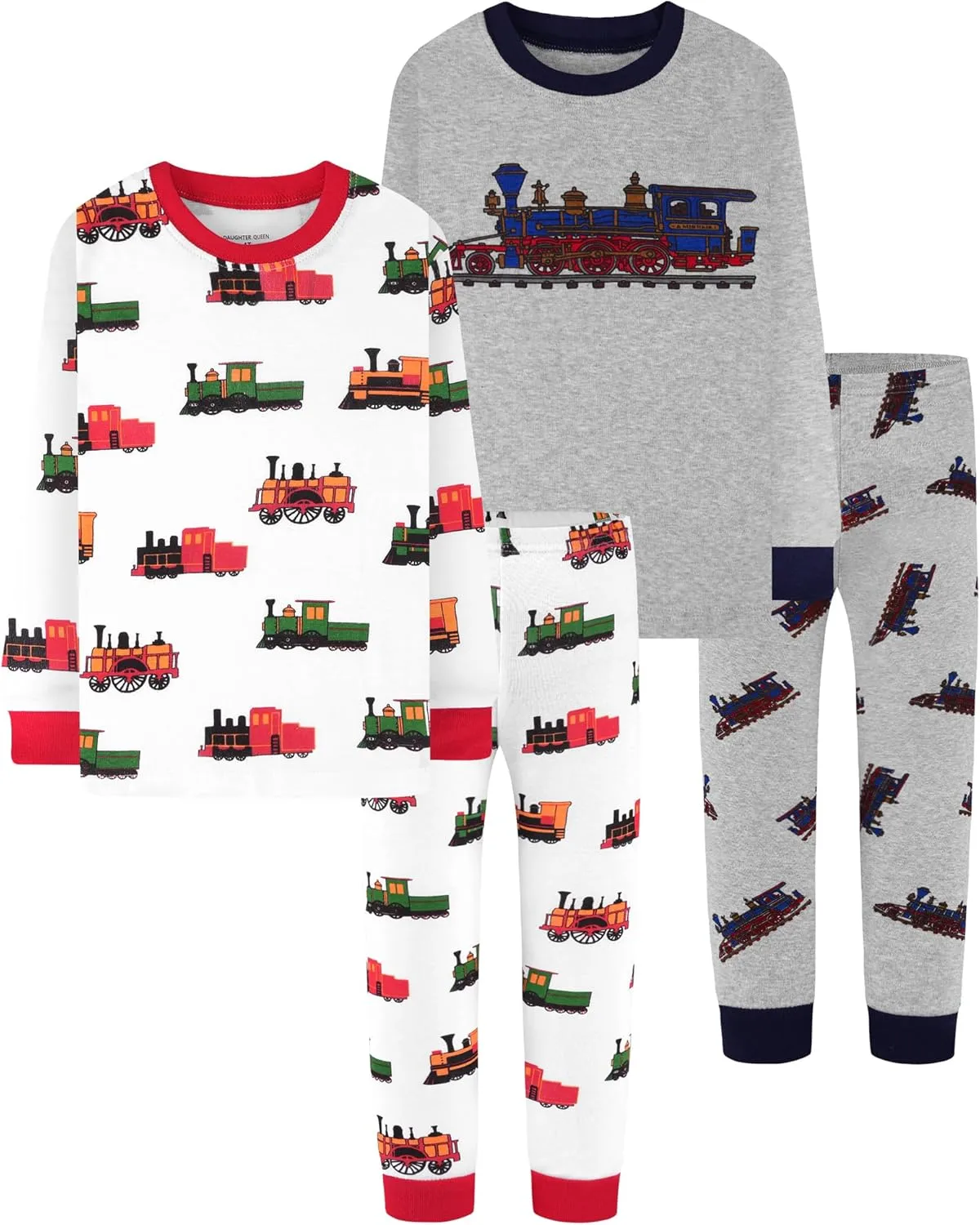 DAUGHTER QUEEN Boys 100% Cotton Long Sleeve Pajamas Size 18Months-12Years