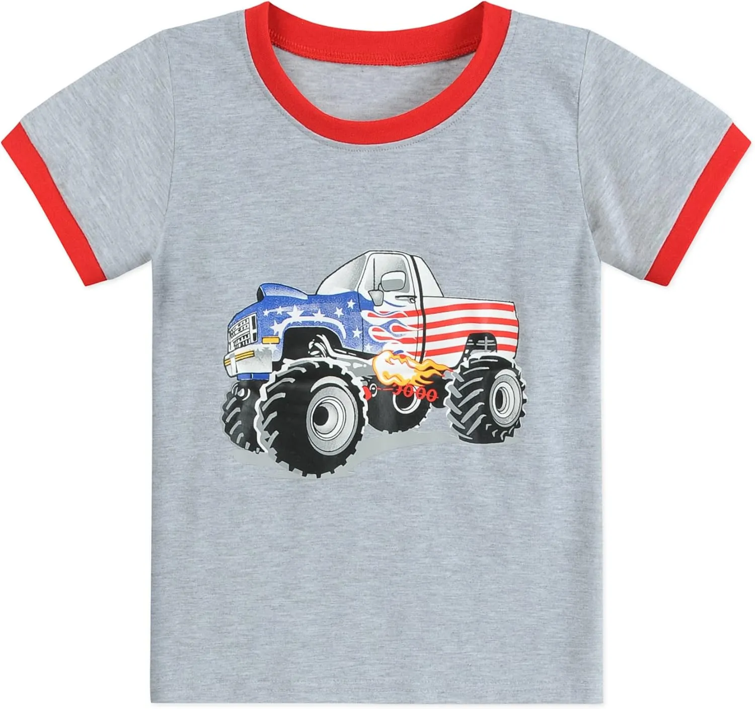 DDSOL Toddler Boys Pajamas Summer Pjs Kids Short Sets Baby Sleepwear Truck Car Soccer Jammies 2-7 Years