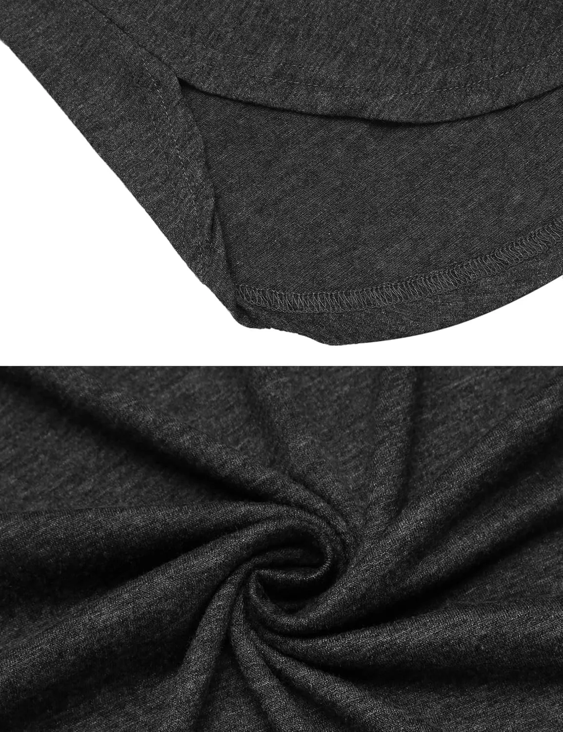 Ekouaer Sleepwear Men's Nightshirt Short Sleeve Pajamas Comfy Big & Tall Henley Sleep Shirt M-XXXL