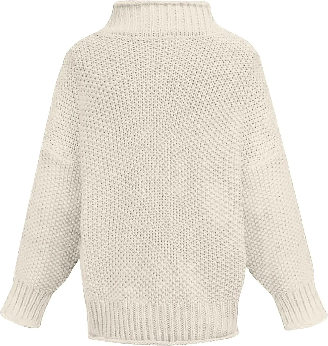 Fall Sweaters for Women Trendy Turtleneck Oversized Batwing Long Sleeve Pullover Loose Casual Chunky Knit Jumper