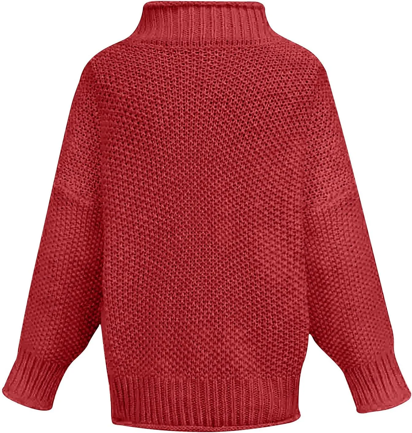 Fall Sweaters for Women Trendy Turtleneck Oversized Batwing Long Sleeve Pullover Loose Casual Chunky Knit Jumper