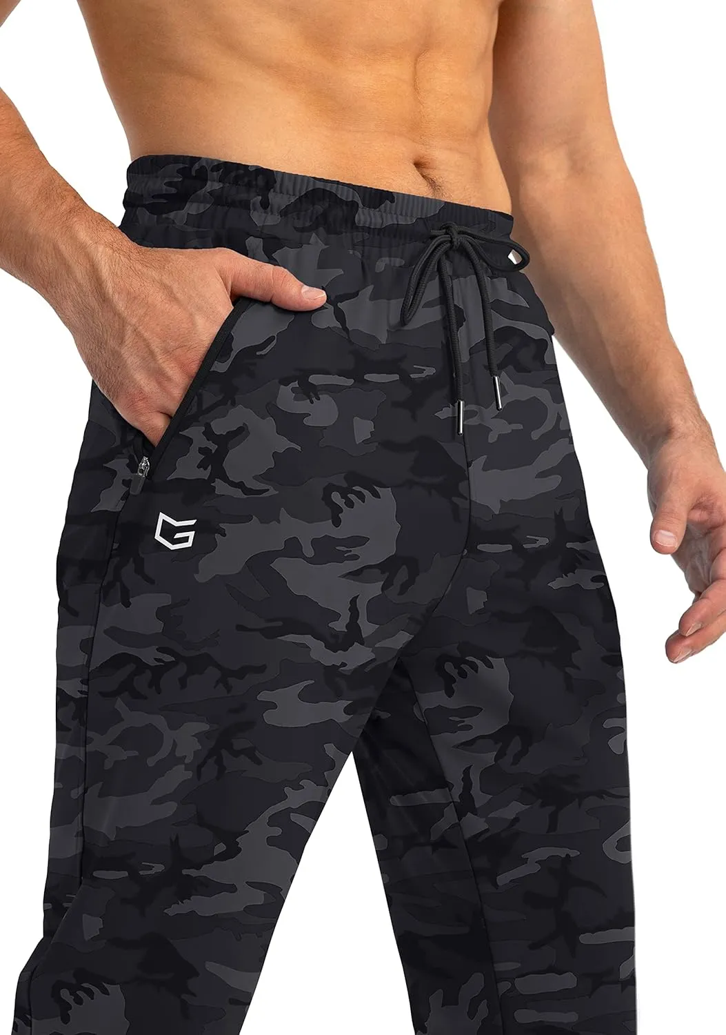 G Gradual Men's Sweatpants with Zipper Pockets Tapered Joggers for Men Athletic Pants for Workout, Jogging, Running
