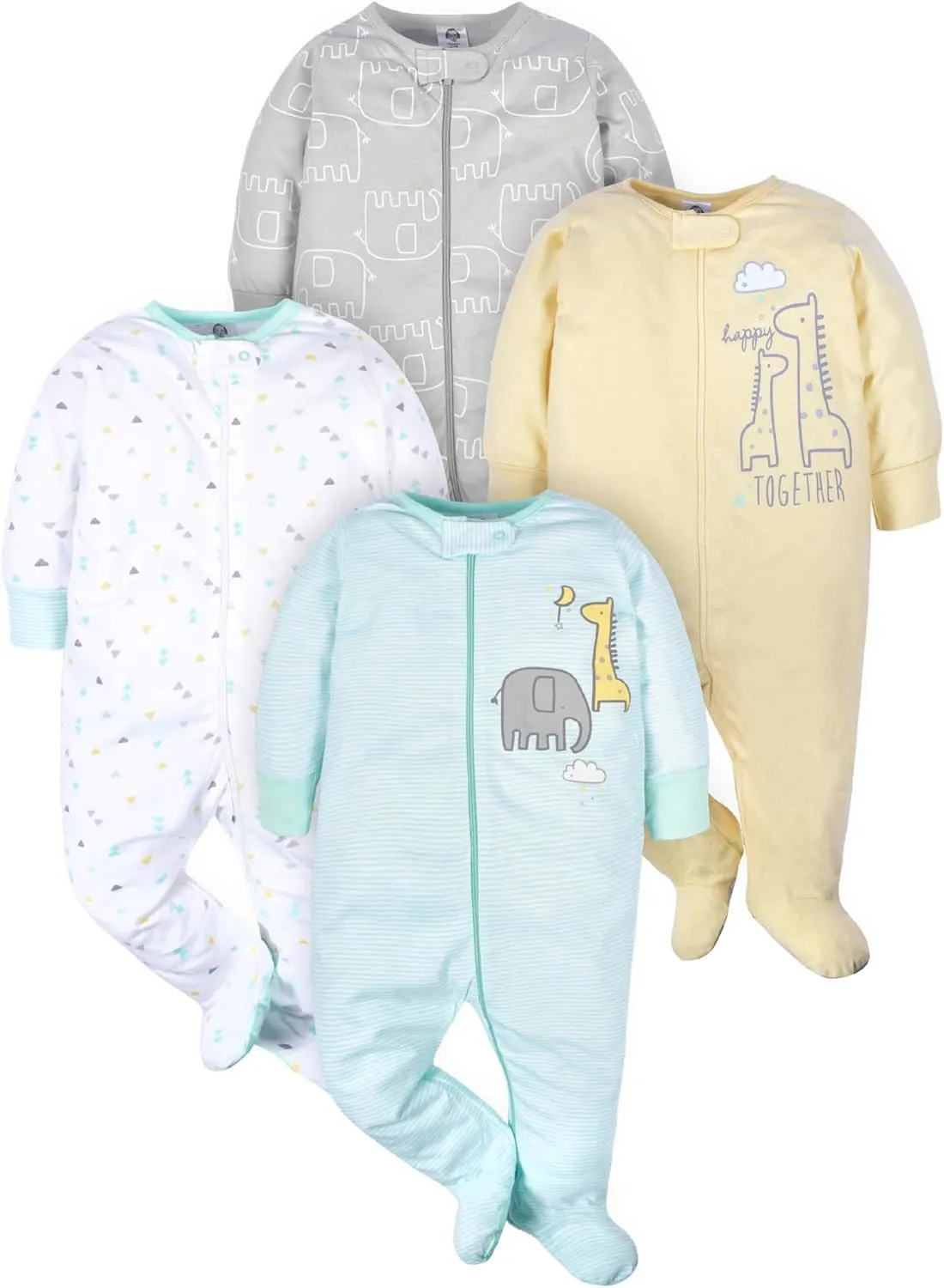 Gerber Baby Boys 4 Pack Sleep 'N Play Footie