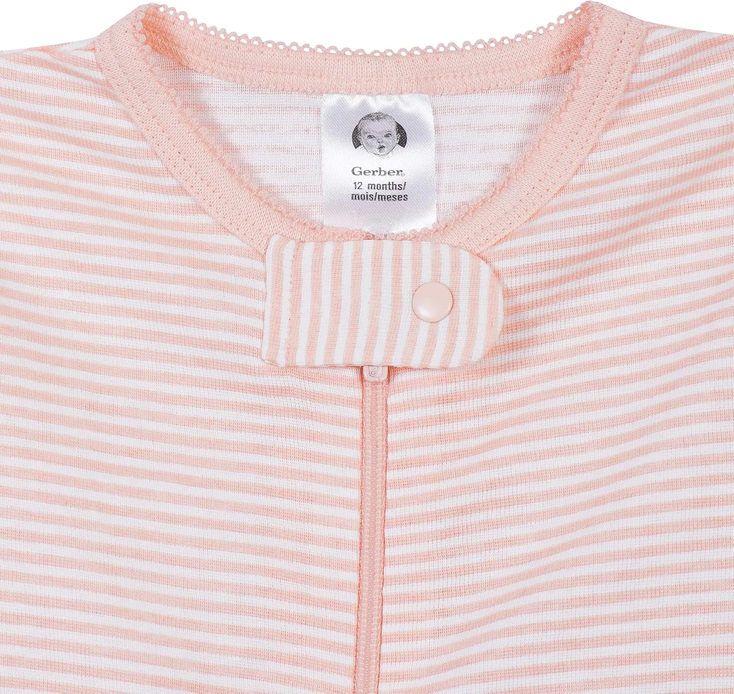 Gerber Baby Girls' 4-Pack Footed Pajamas