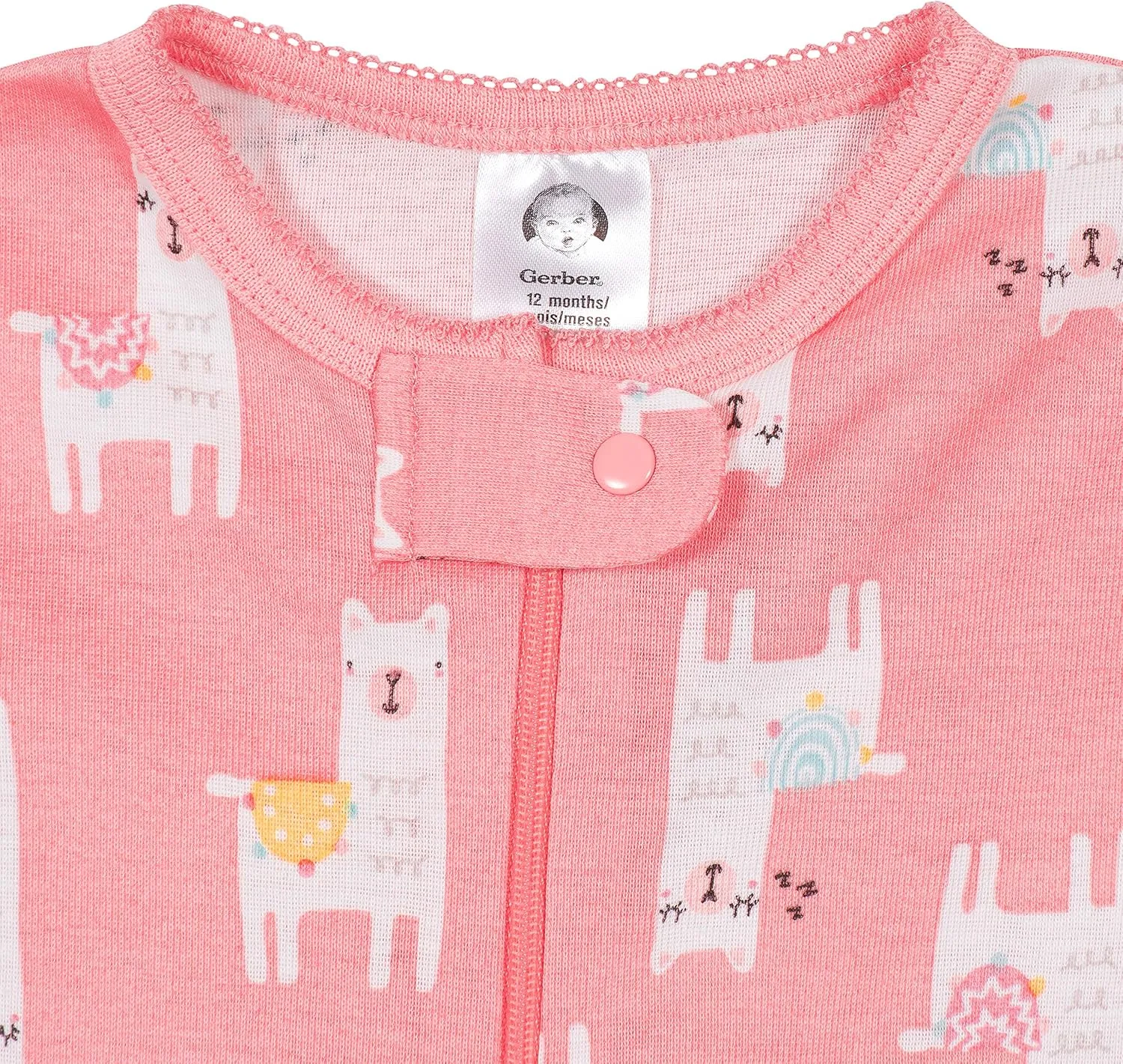 Gerber Baby Girls' 4-Pack Footed Pajamas
